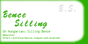 bence silling business card